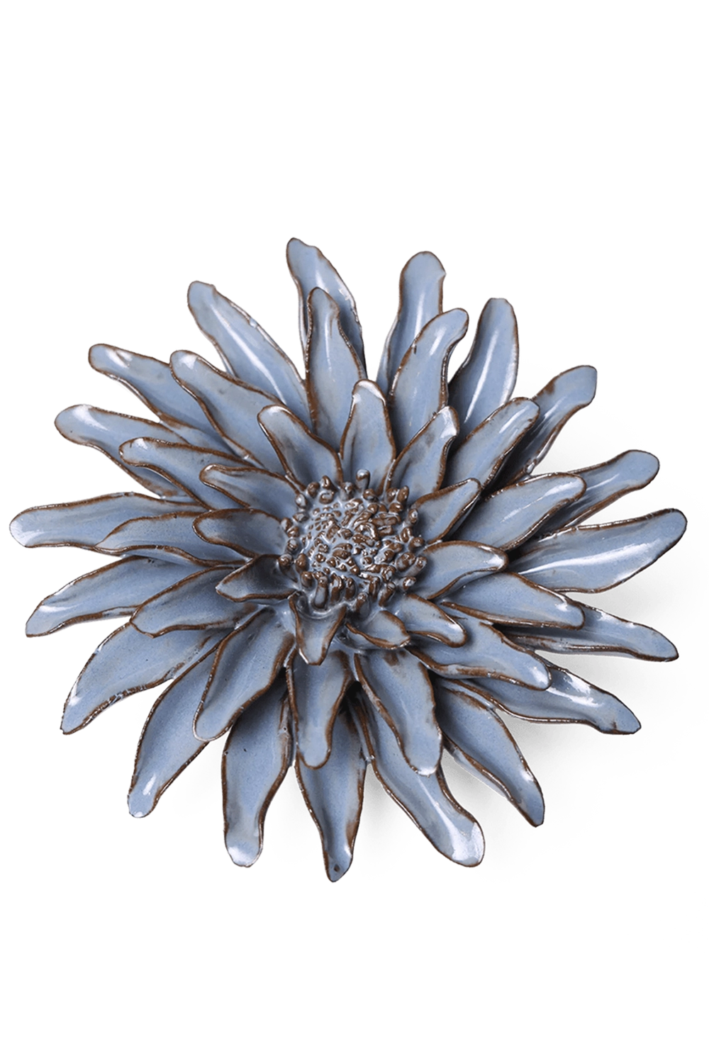 Gerbera Daisy - Blue Grey - handmade by Chive Studio Toronto
