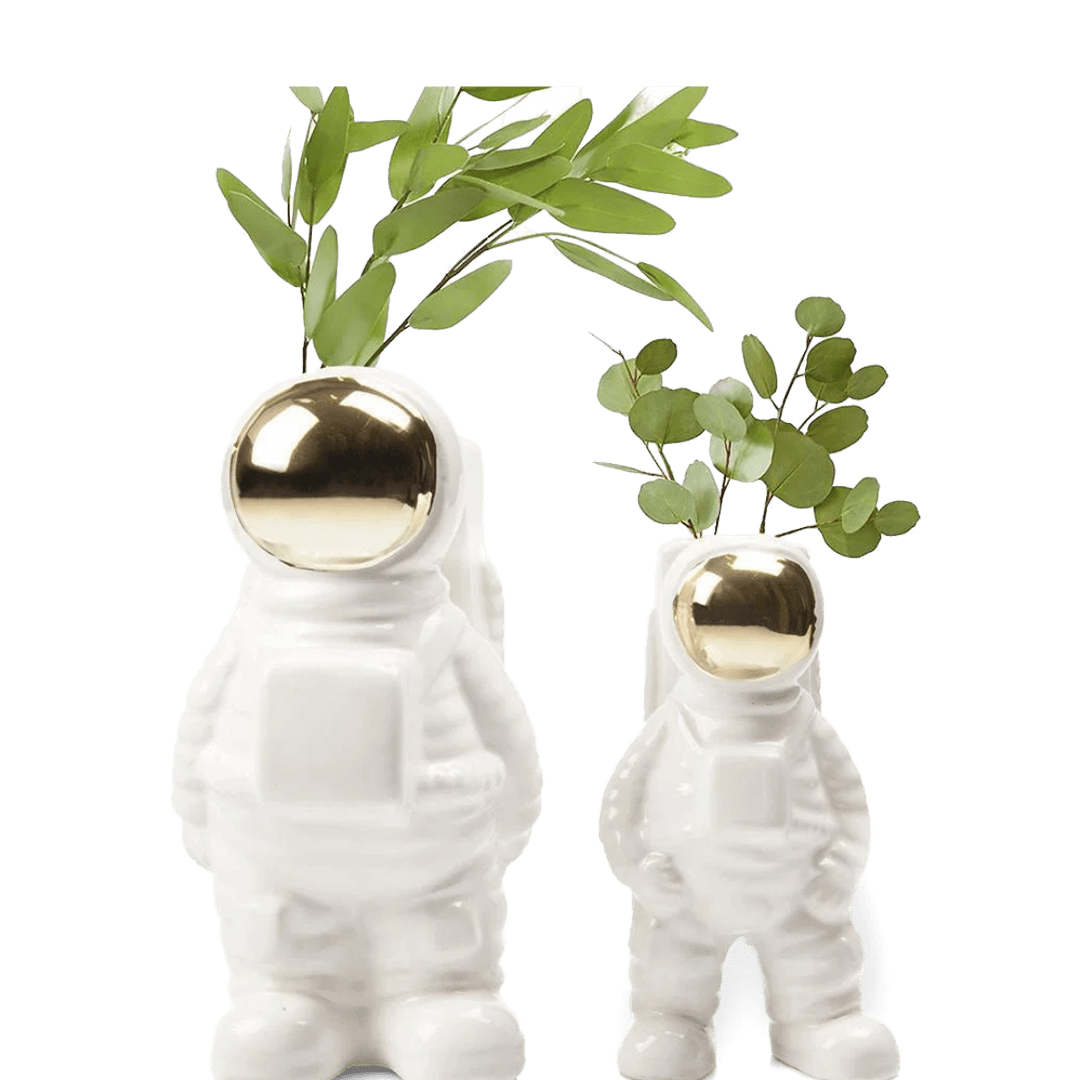 Astronaut Ceramic Unique Flower Vase - Chive UK