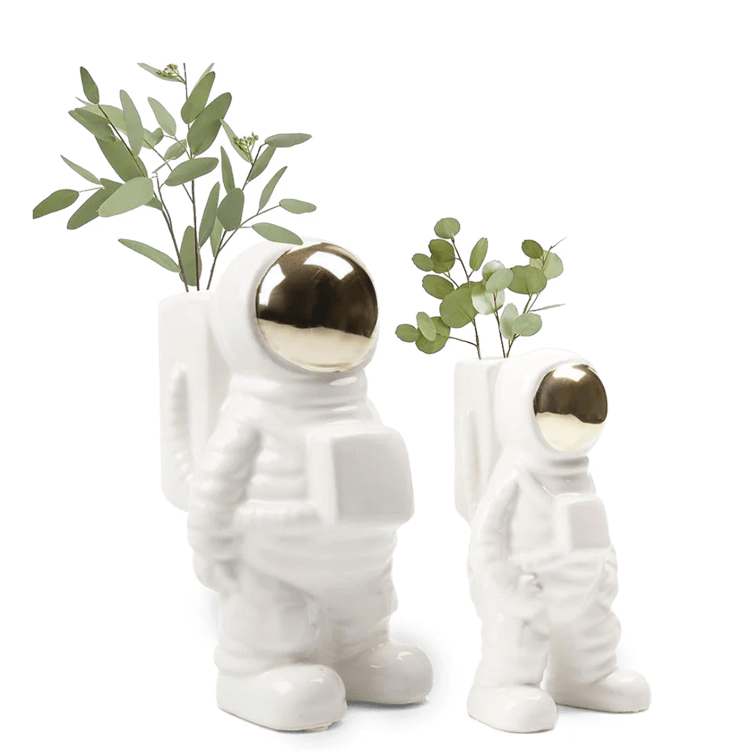 Astronaut Ceramic Unique Flower Vase - Chive UK