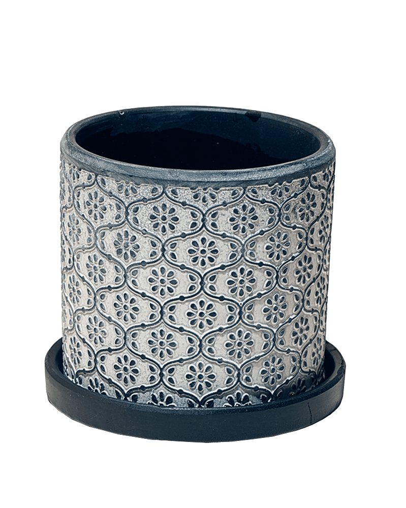 Balter Ceramic Pot And Saucer Set - Chive UK