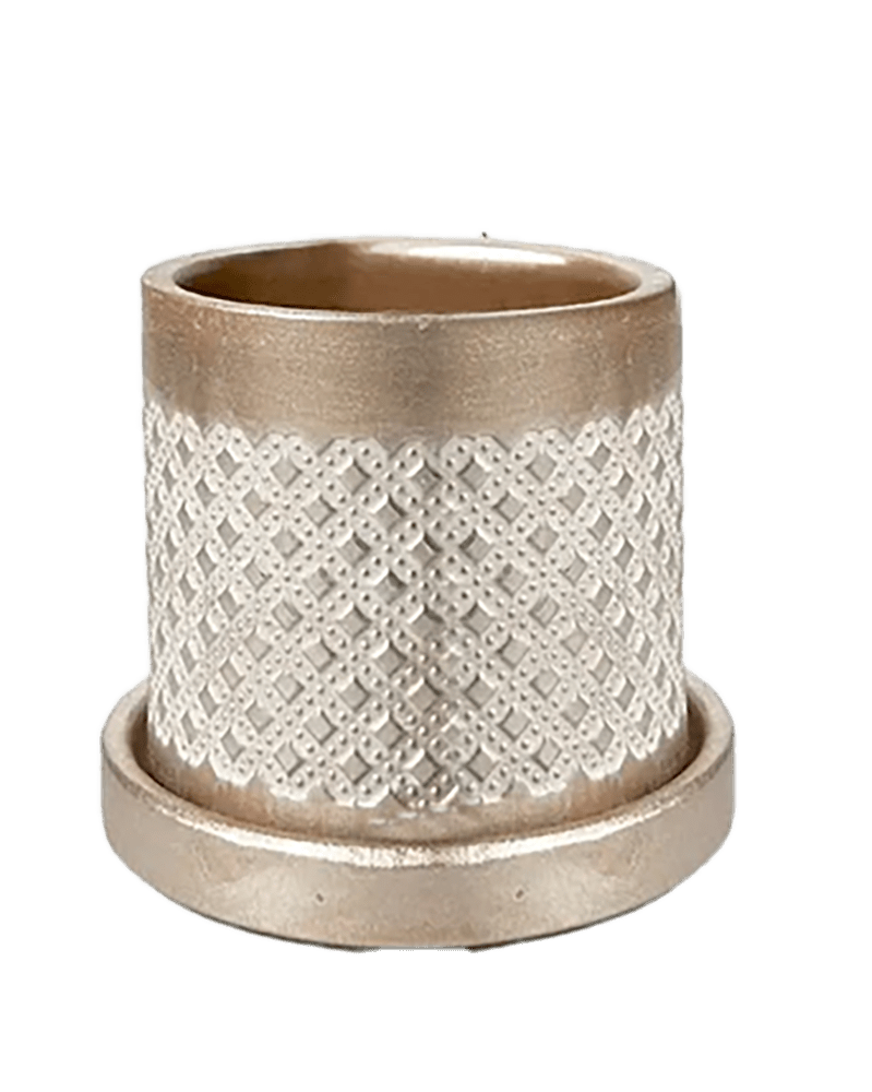 Balter Ceramic Pot And Saucer Set - Chive UK