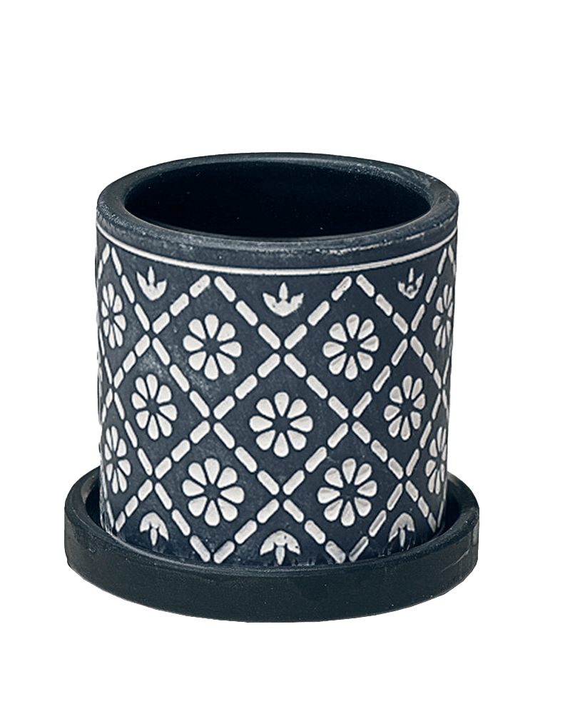 Balter Ceramic Pot And Saucer Set - Chive UK