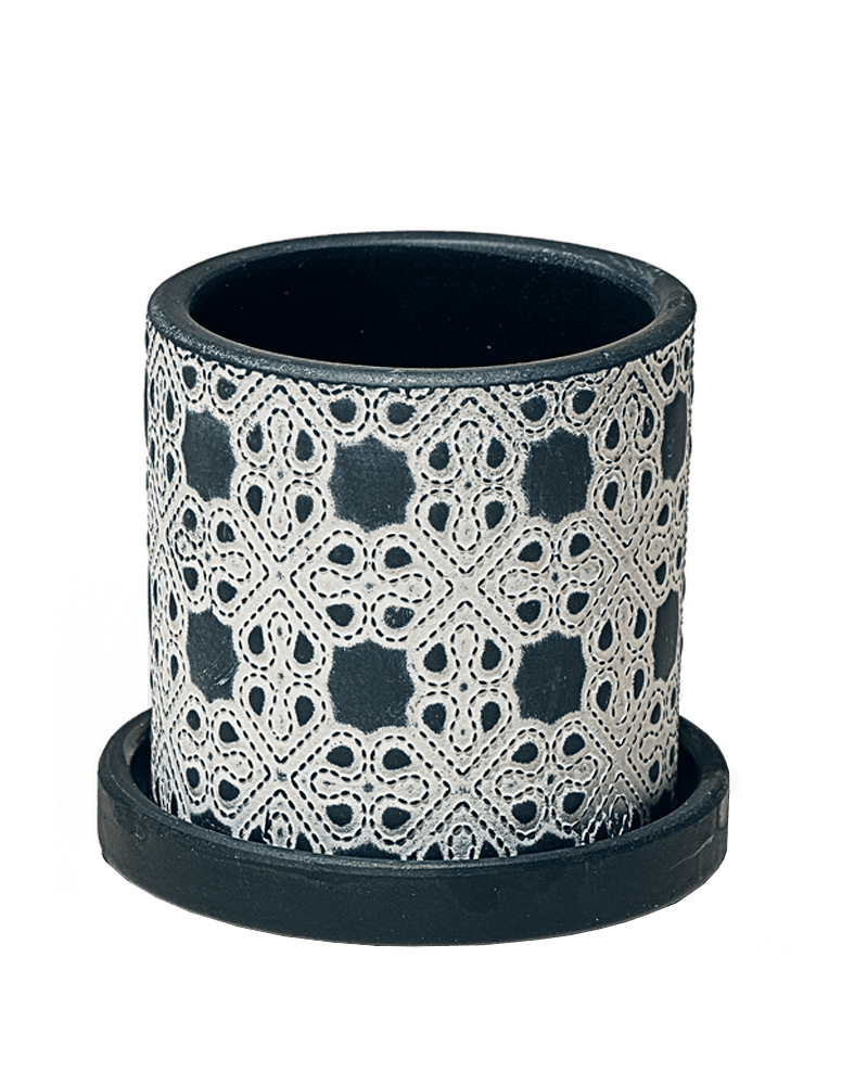 Balter Ceramic Pot And Saucer Set - Chive UK