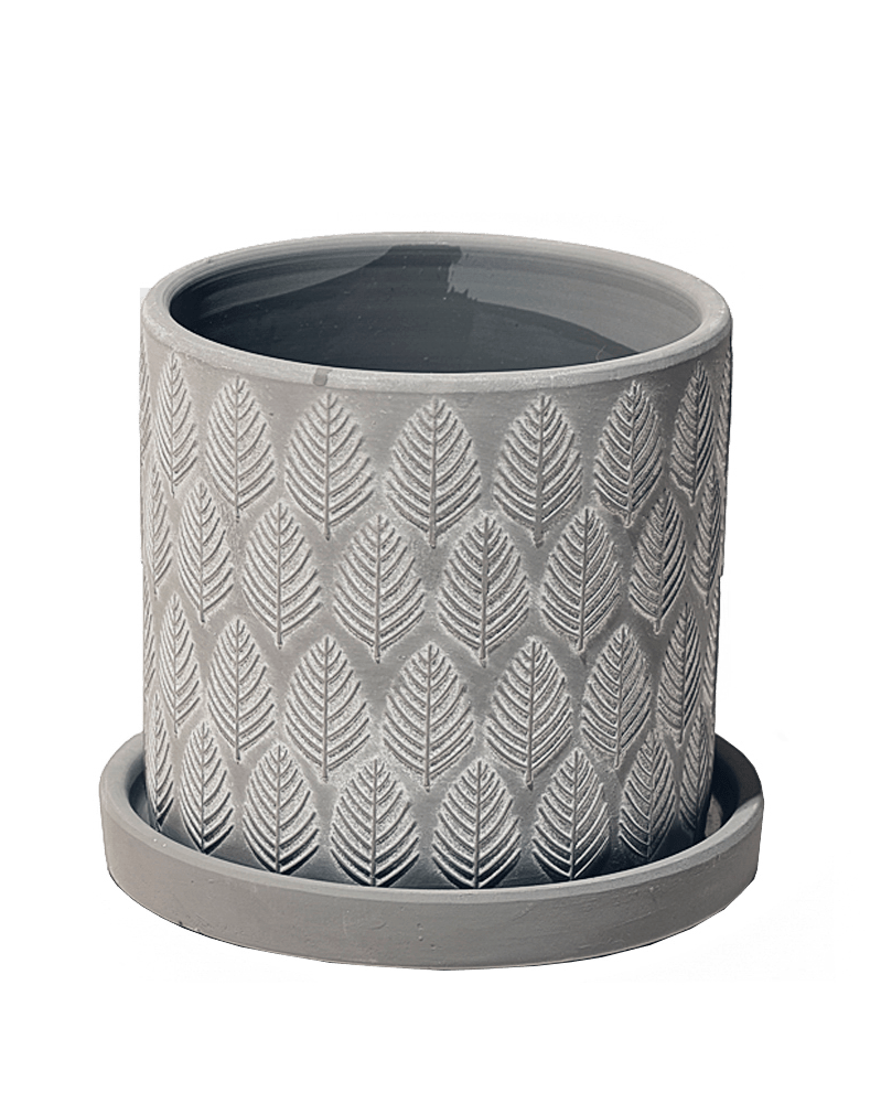Balter Ceramic Pot And Saucer Set - Chive UK