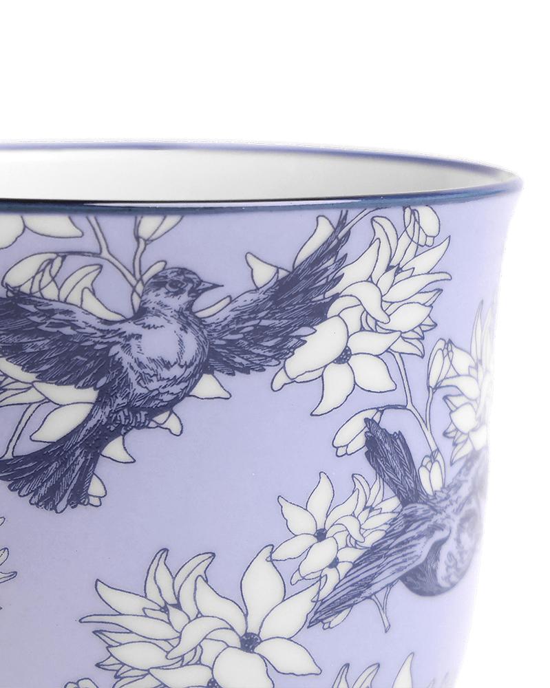 Liberte Porcelain Pot And Saucer Set With Drainage - Chive UK