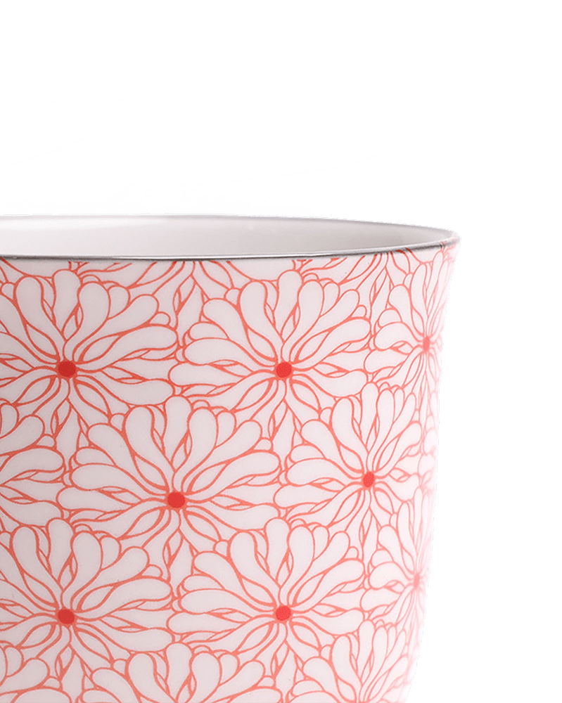 Liberte Porcelain Pot And Saucer Set With Drainage - Chive UK