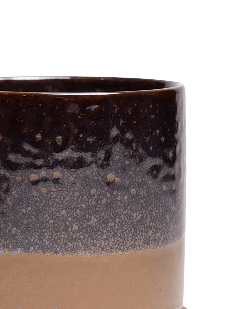 Minute Ceramic Pot And Saucer Set With Drainage - Chive UK