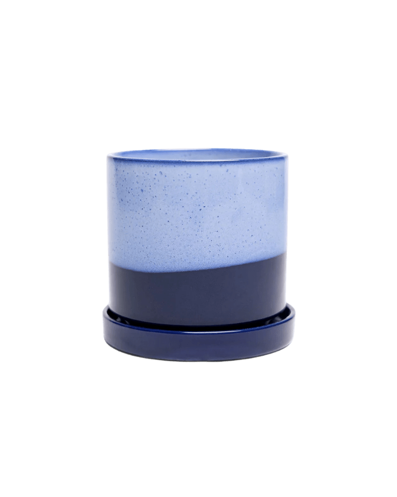 Minute Ceramic Pot And Saucer Set With Drainage - Chive UK