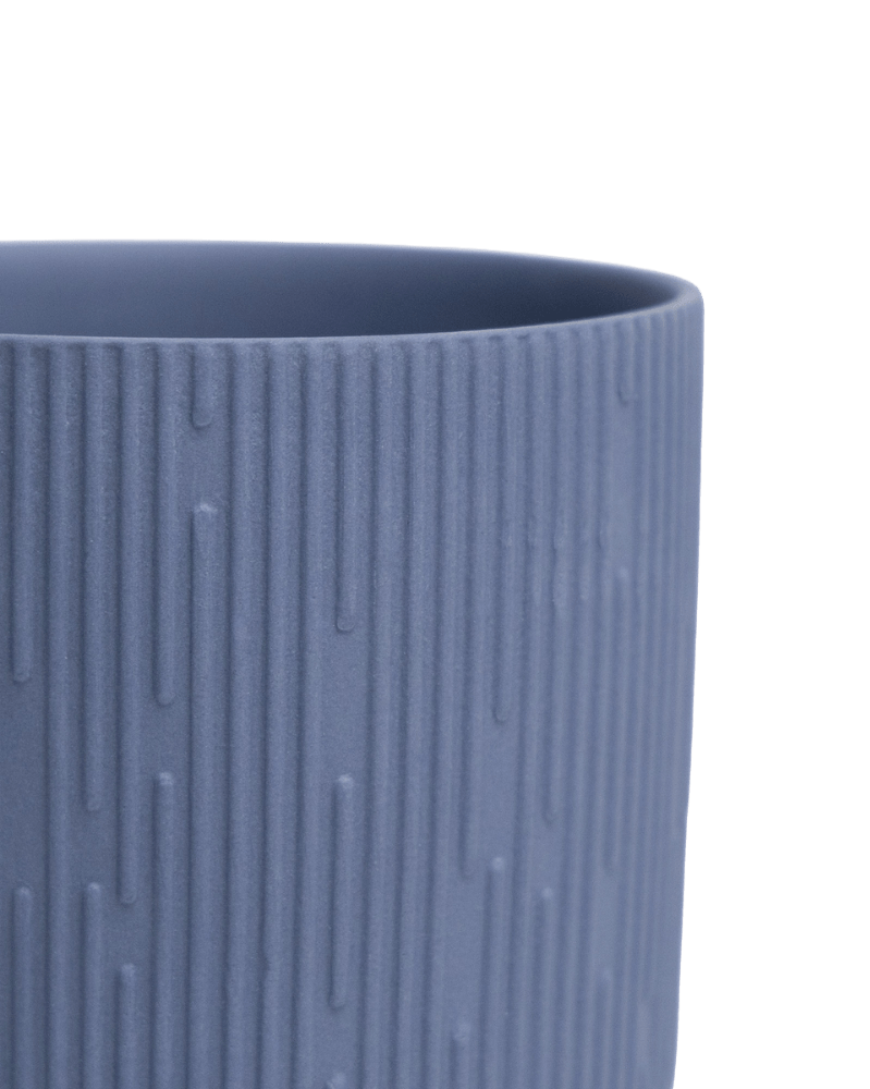 Virago 5" Porcelain Pot With Drainage Hole And Saucer - Chive UK