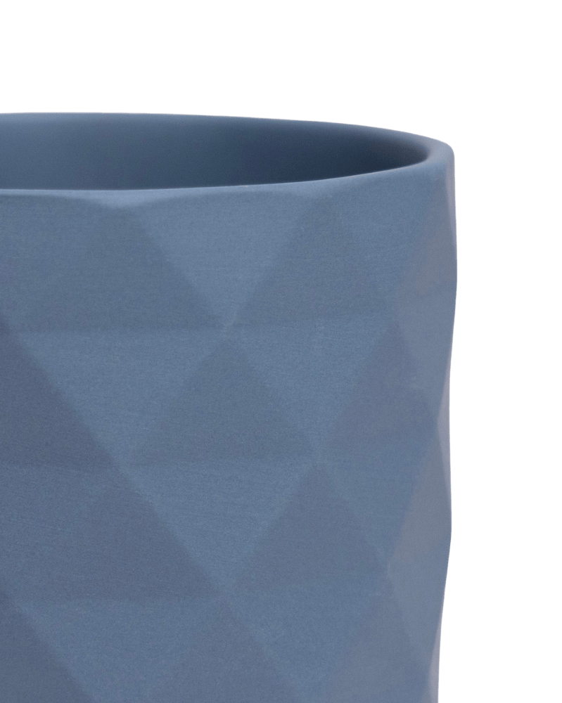 Virago 5" Porcelain Pot With Drainage Hole And Saucer - Chive UK