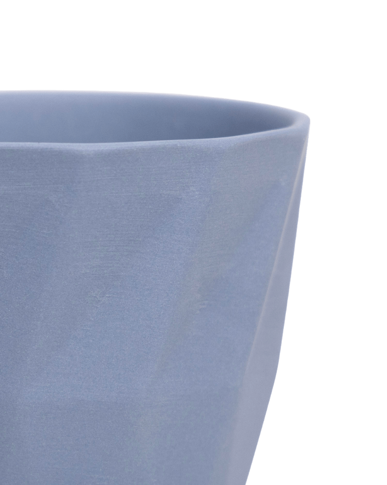 Virago 5" Porcelain Pot With Drainage Hole And Saucer - Chive UK