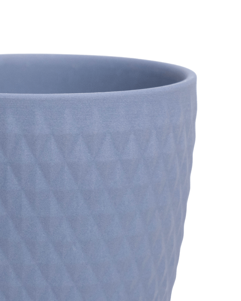 Virago 5" Porcelain Pot With Drainage Hole And Saucer - Chive UK