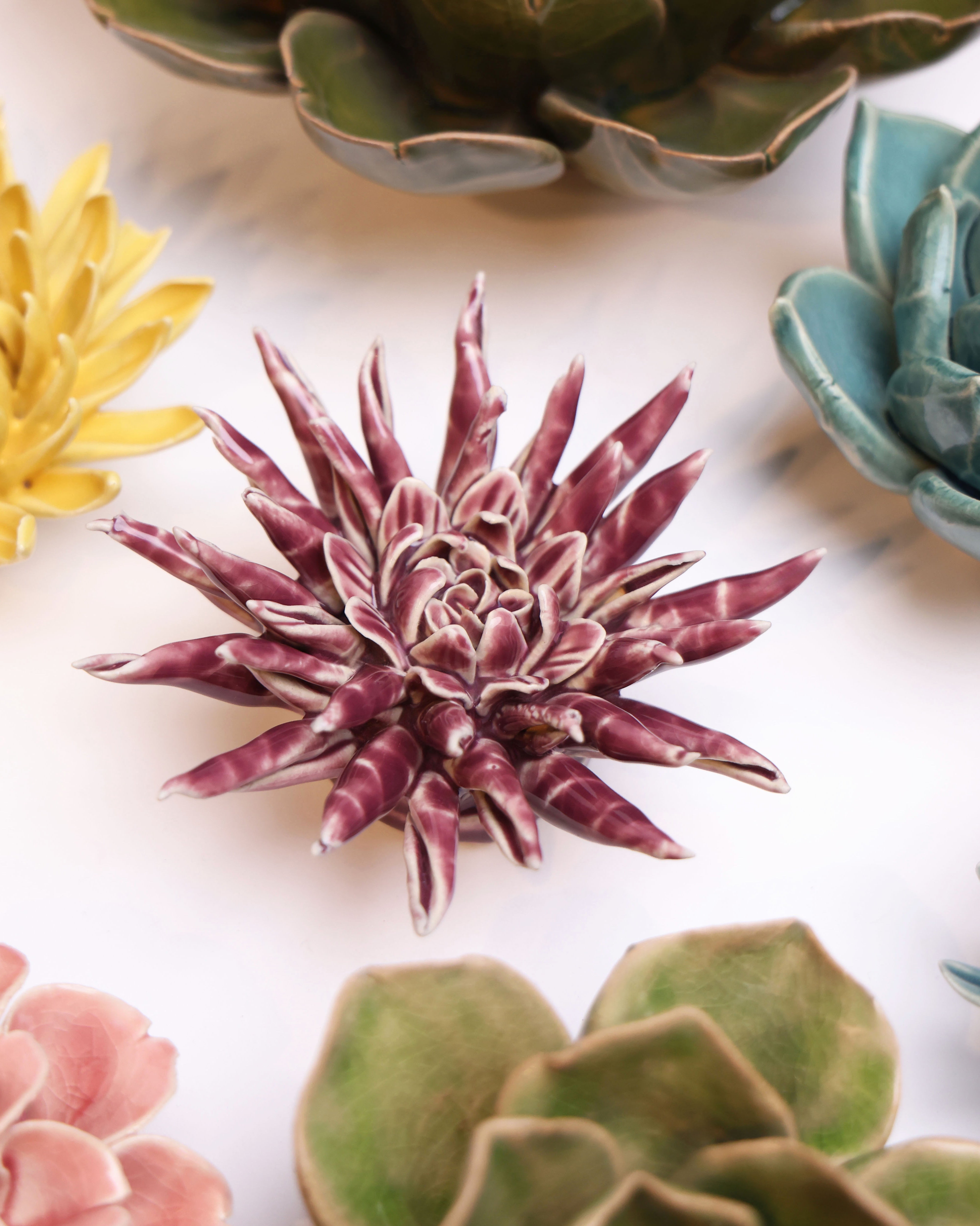 Ceramic Flower - Flower Purple 11 - Chive UK