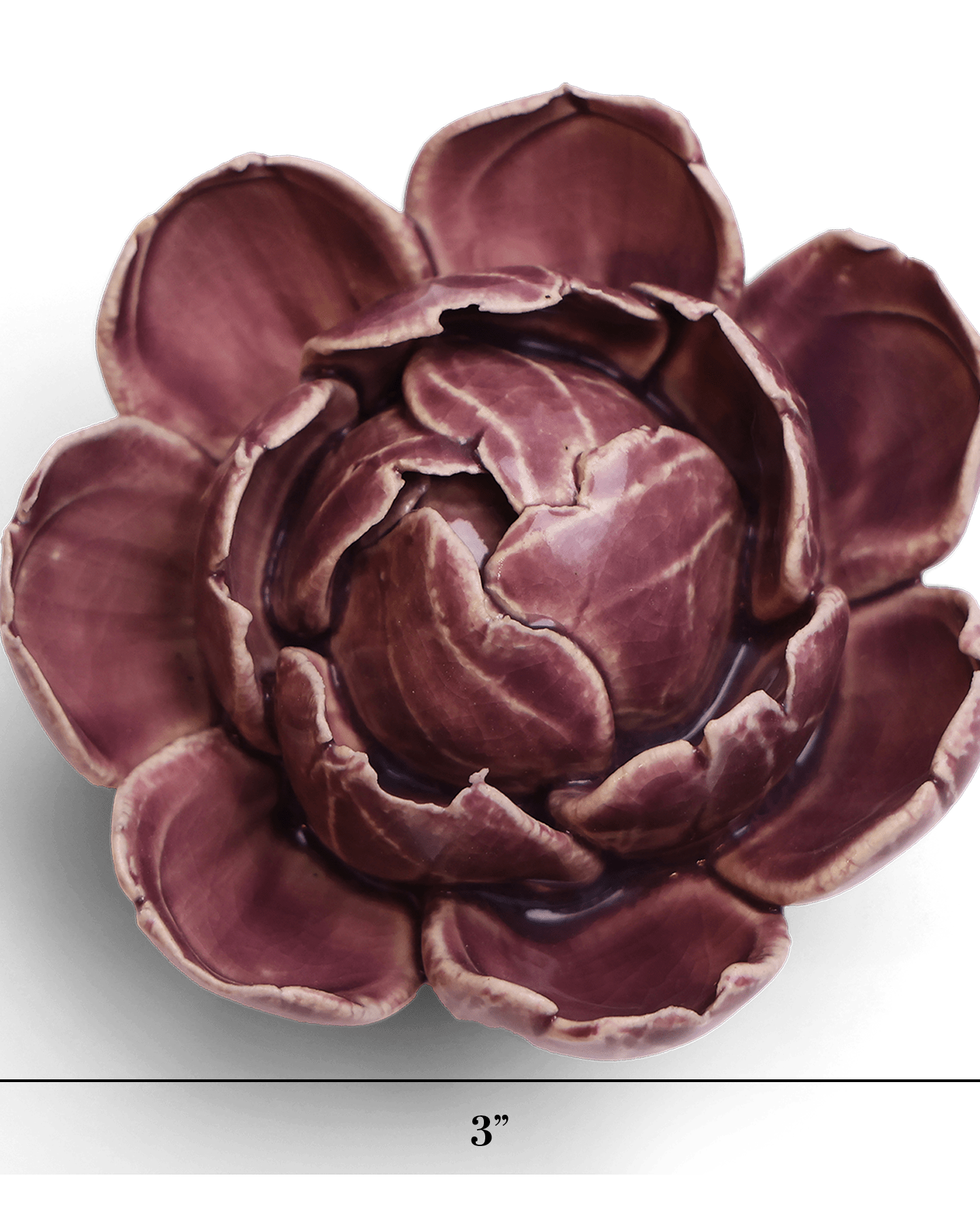 Ceramic Flower - Peony Purple 11 - Chive UK