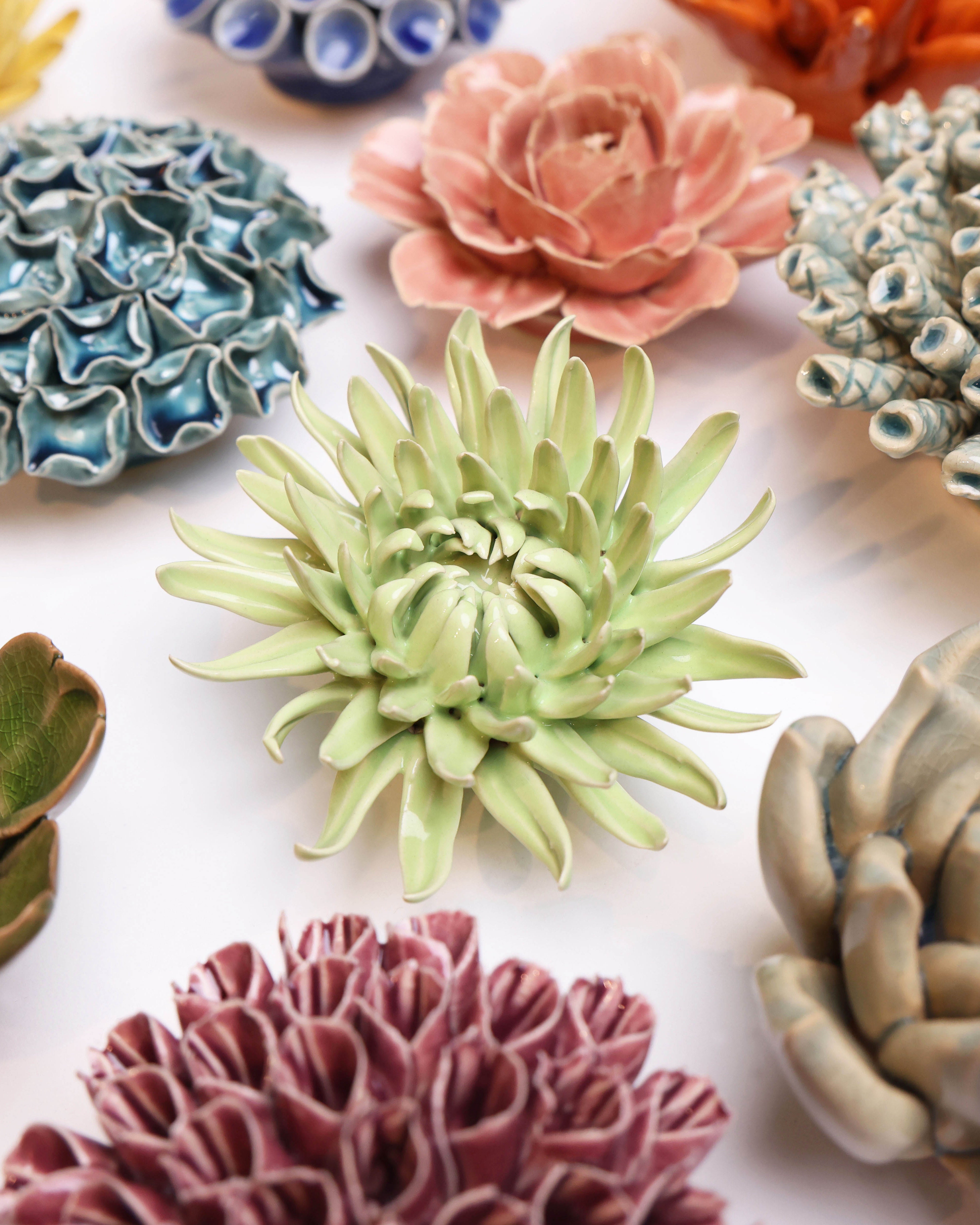 Ceramic Flower - Flower Green 12 - Chive UK
