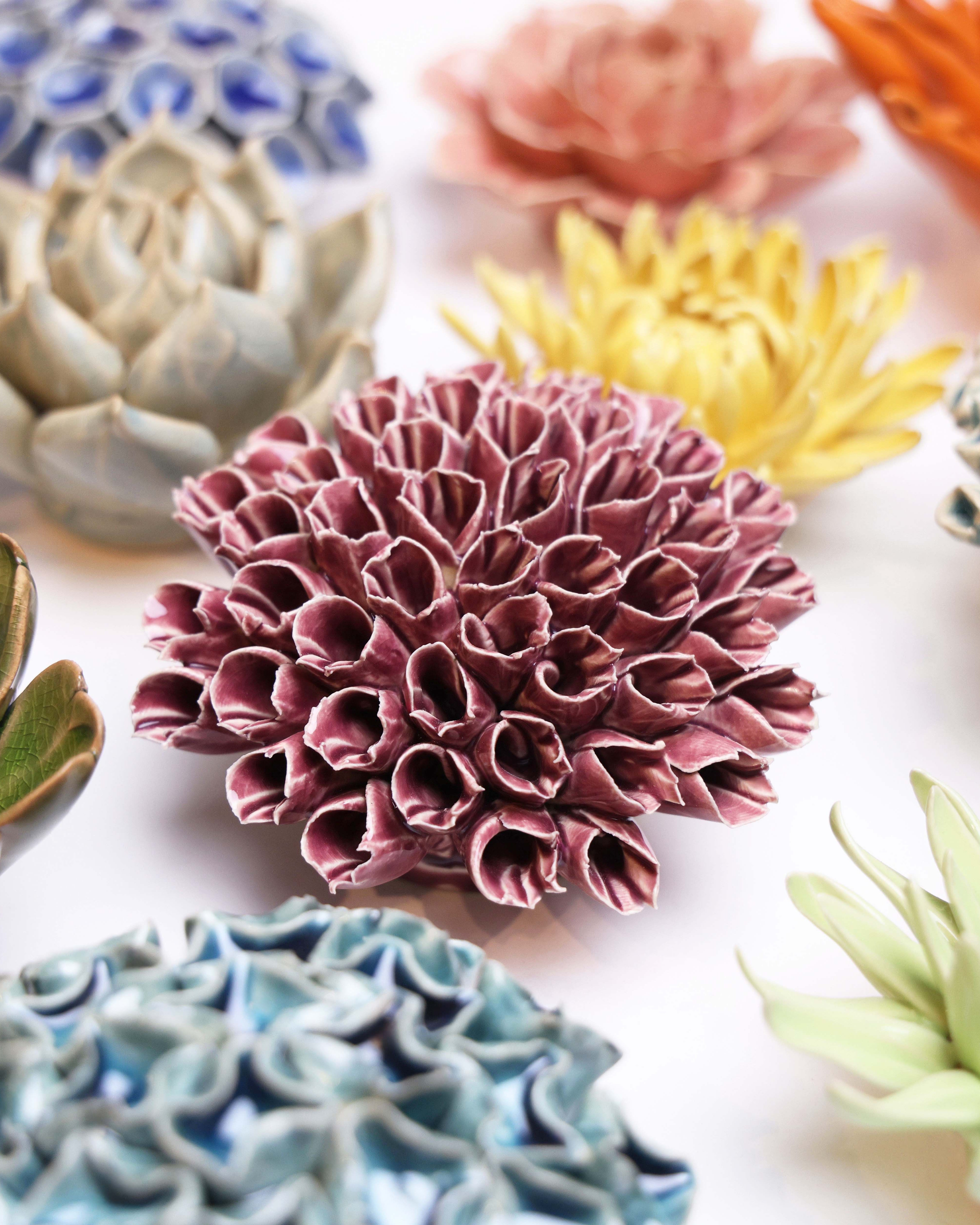 Ceramic Flower - Flower Purple 12 - Chive UK