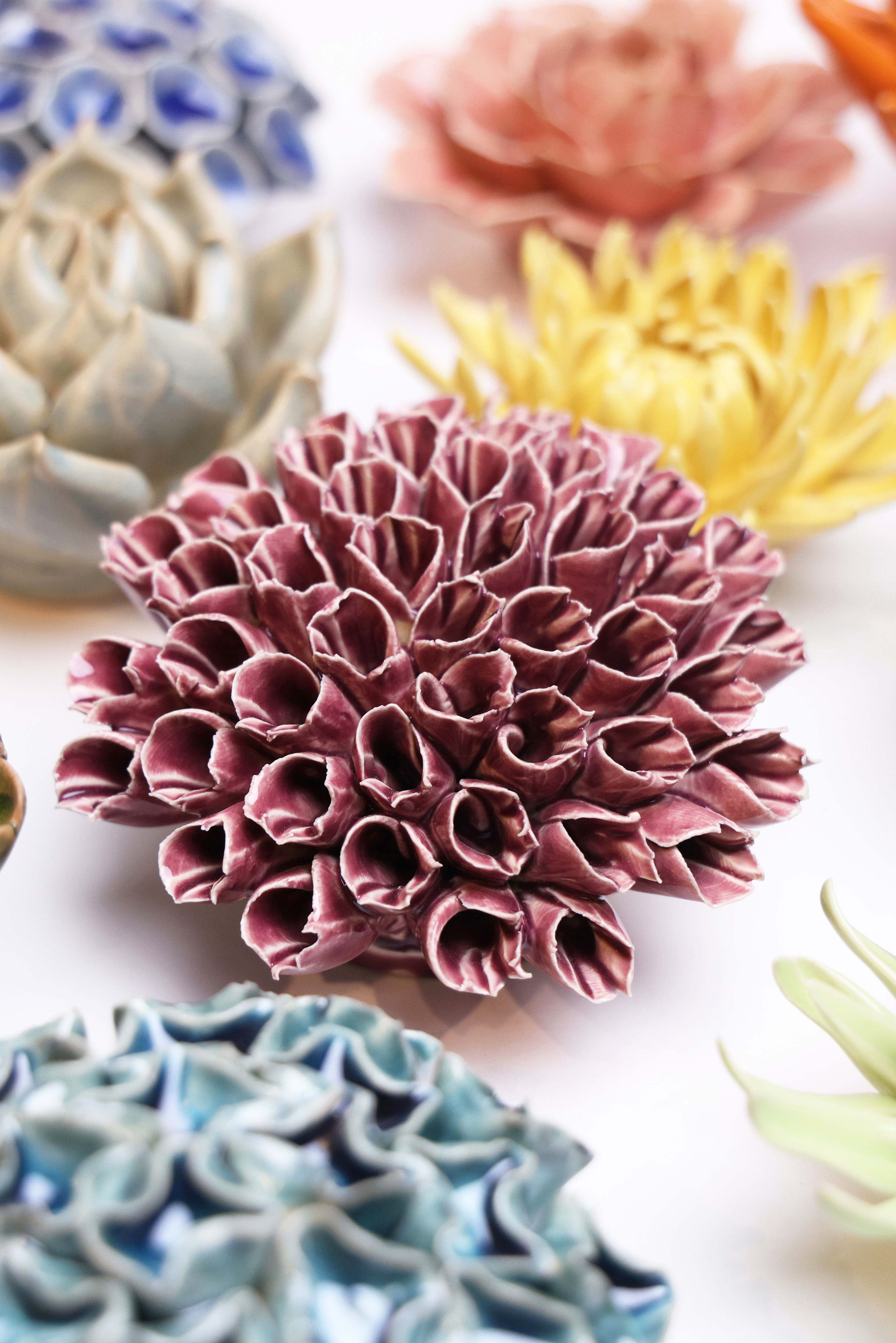 Ceramic Flower - Flower Purple 12 - Chive UK