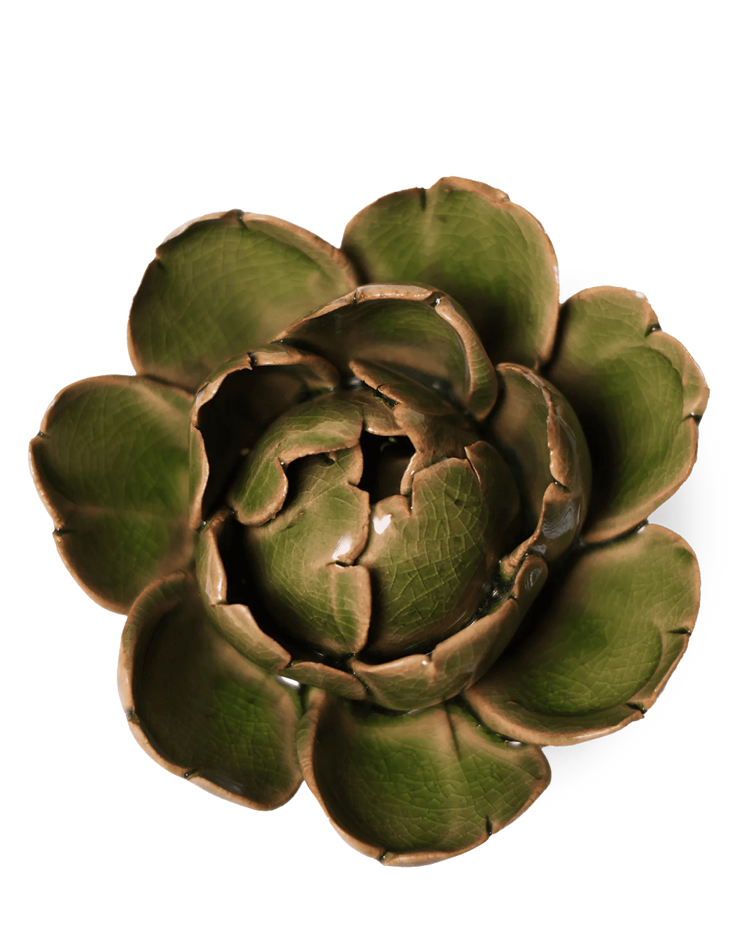 Ceramic Flower Peony Green 7 - Chive UK