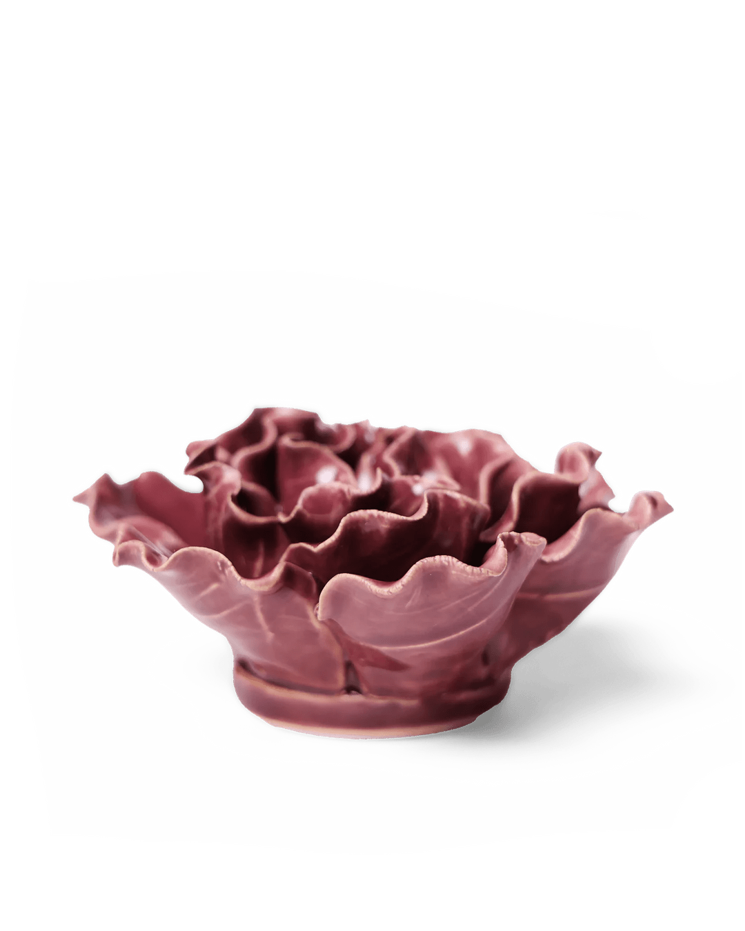 Ceramic Flower Lettuce Purple Medium - Chive UK