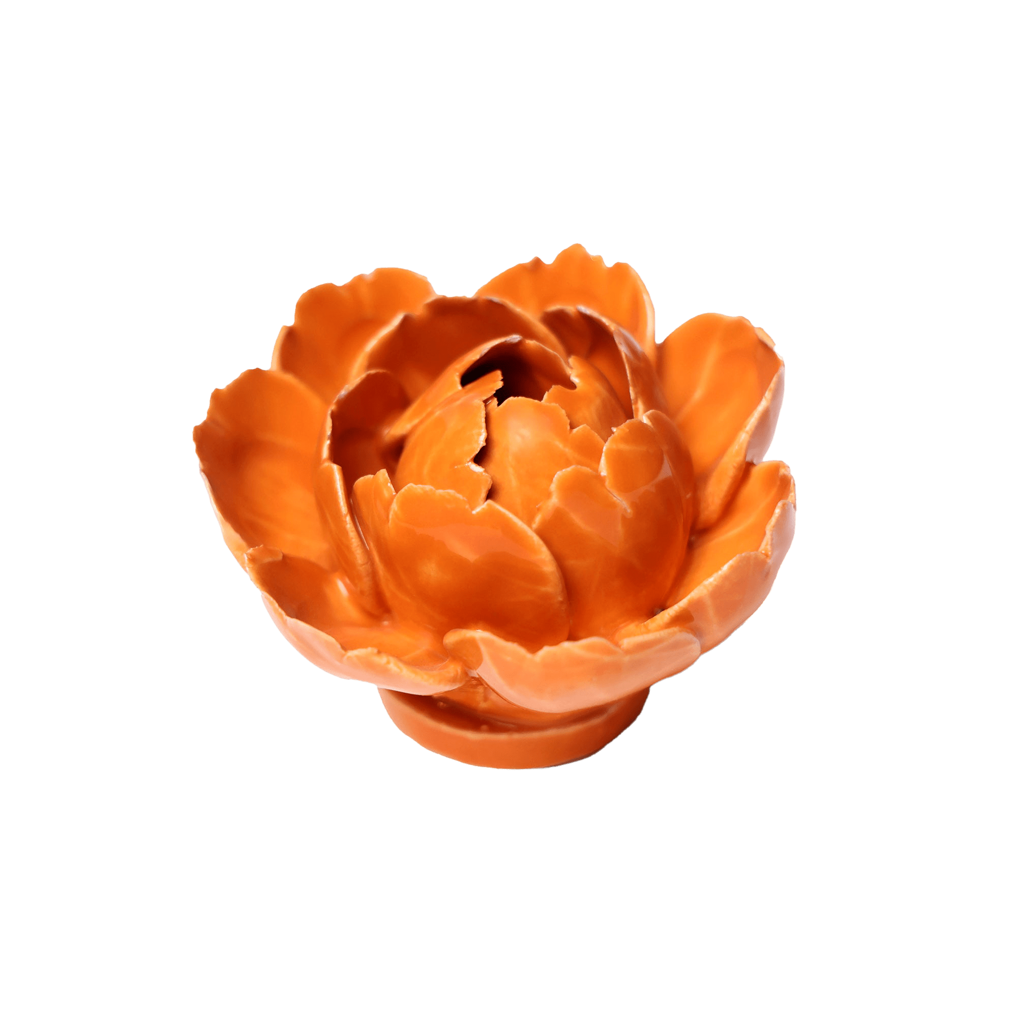 Ceramic Flower Peony Orange 7 - Chive UK