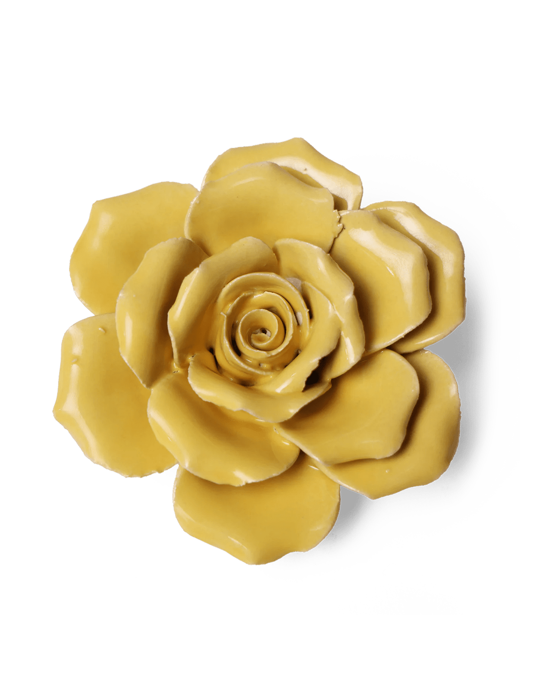 Ceramic Flower Rose Yellow 9 - Chive UK