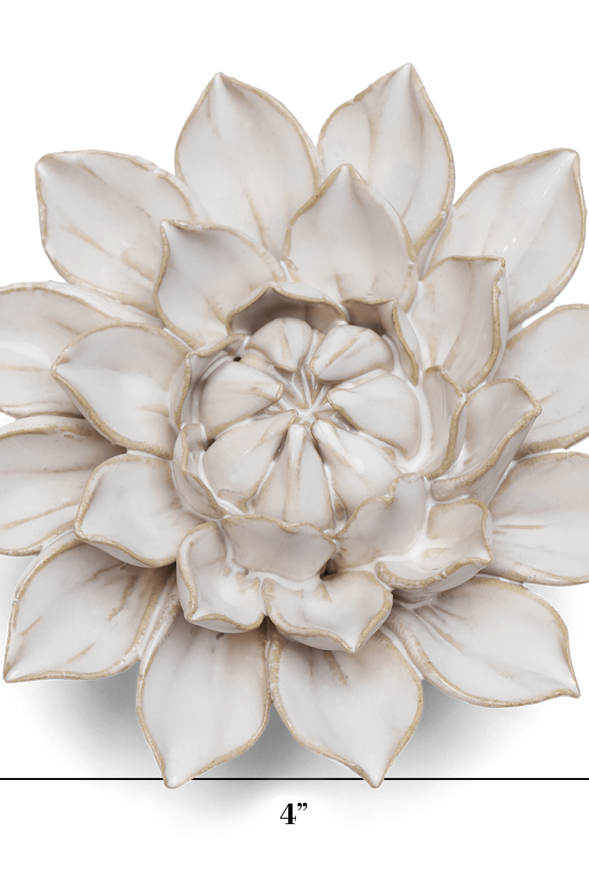 Coastal Ceramic Flower Ivory Dahlia - Chive UK
