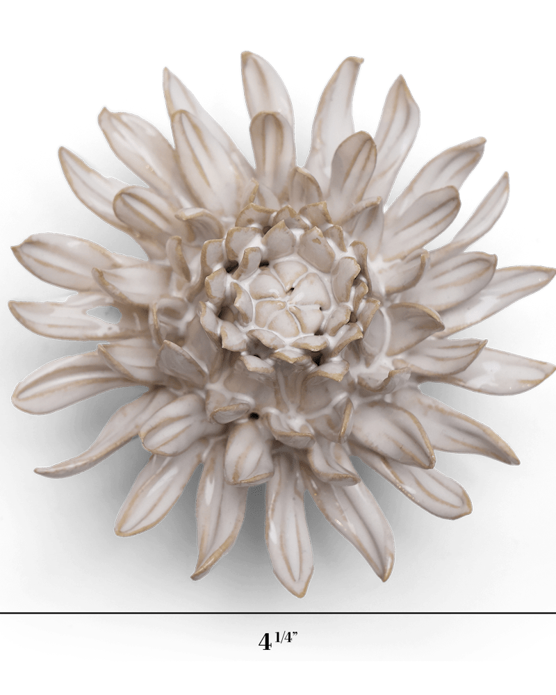 Coastal Ceramic Flower Ivory Spider Mum - Chive UK