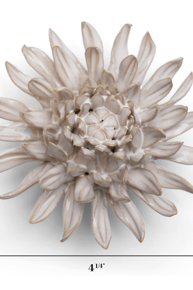 Coastal Ceramic Flower Ivory Spider Mum - Chive UK