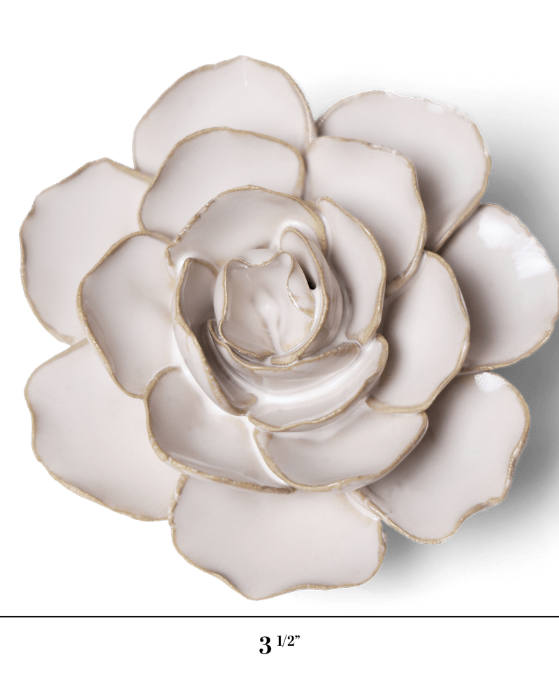 Coastal Ceramic Flower Ivory Ranunculus - Chive UK