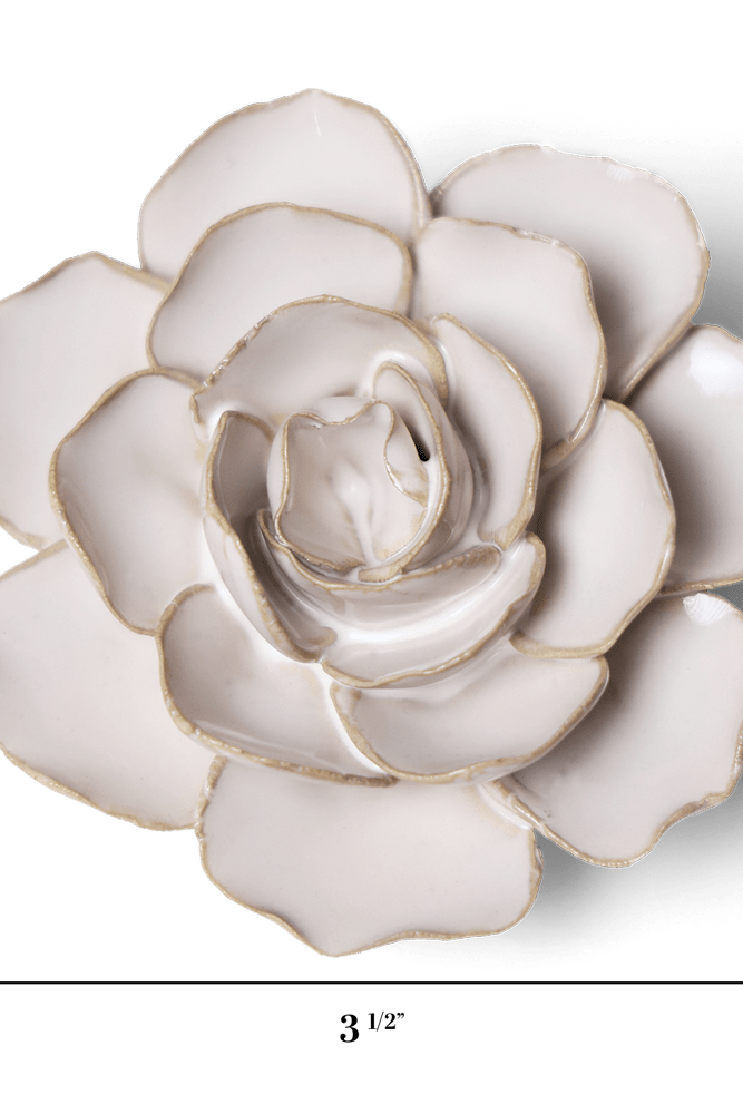 Coastal Ceramic Flower Ivory Ranunculus - Chive UK