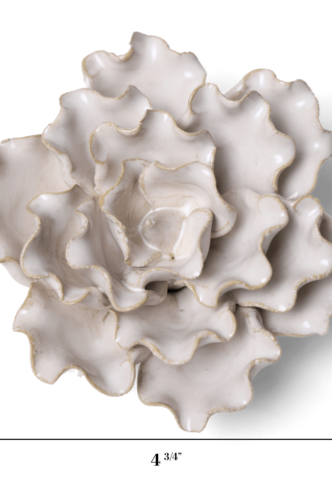 Coastal Ceramic Flower Ivory Sea Lettuce Medium - Chive UK