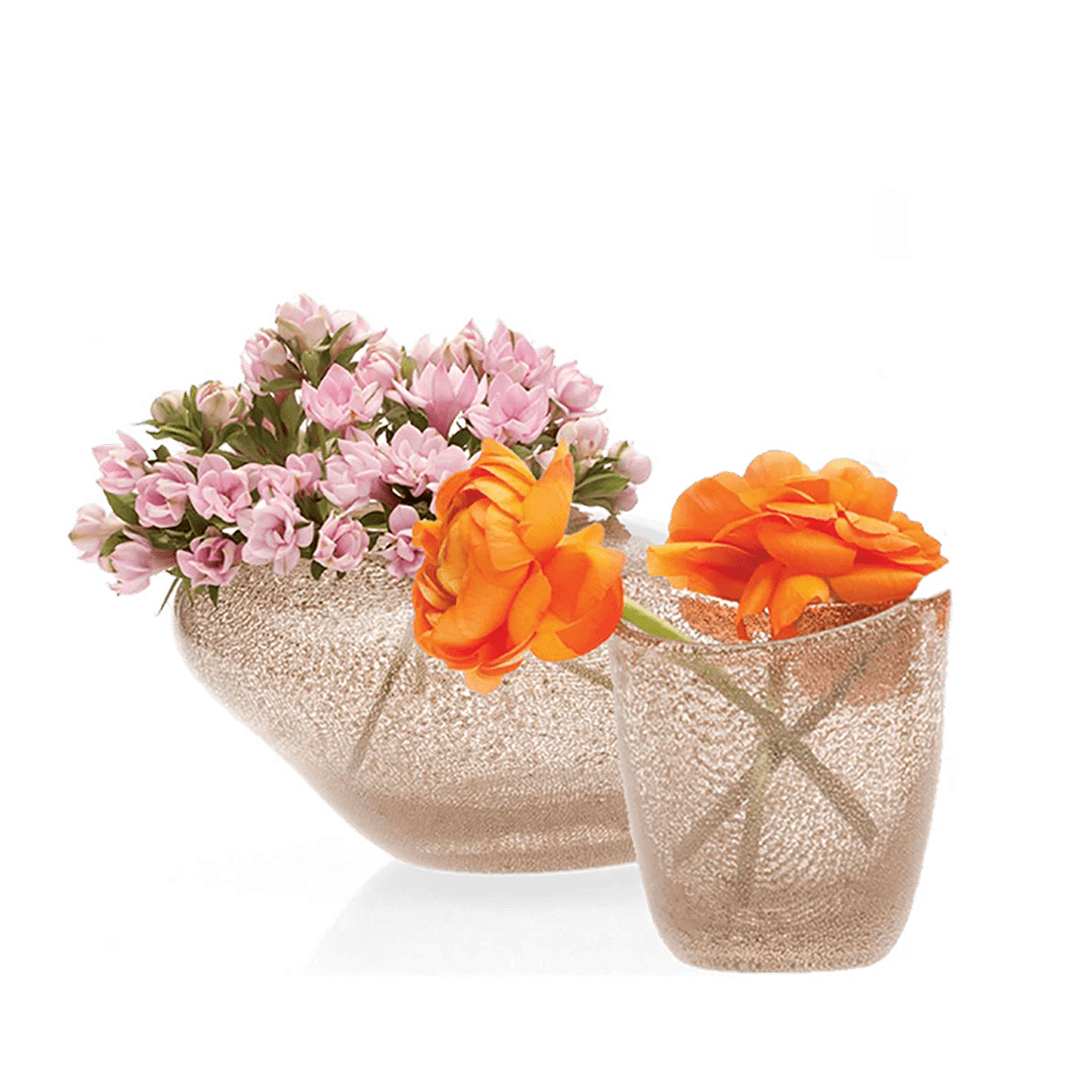 Copper Glass Modern Flower Vase - Chive UK