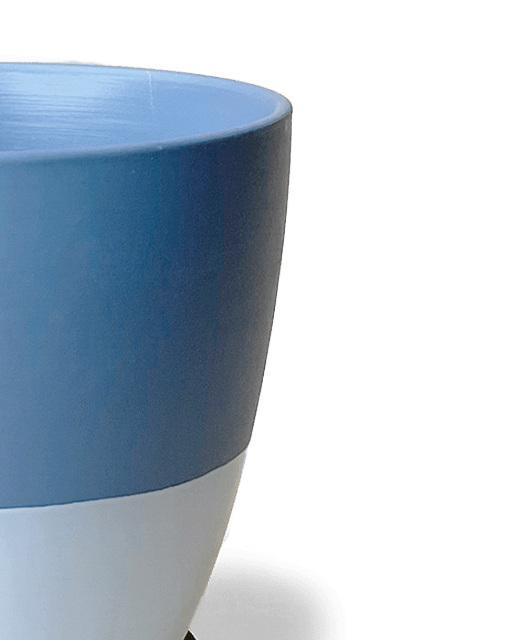 Dyad Porcelain Modern Indoor Plant Pot With Saucer - Chive UK