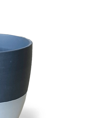 Dyad Porcelain Modern Indoor Plant Pot With Saucer - Chive UK