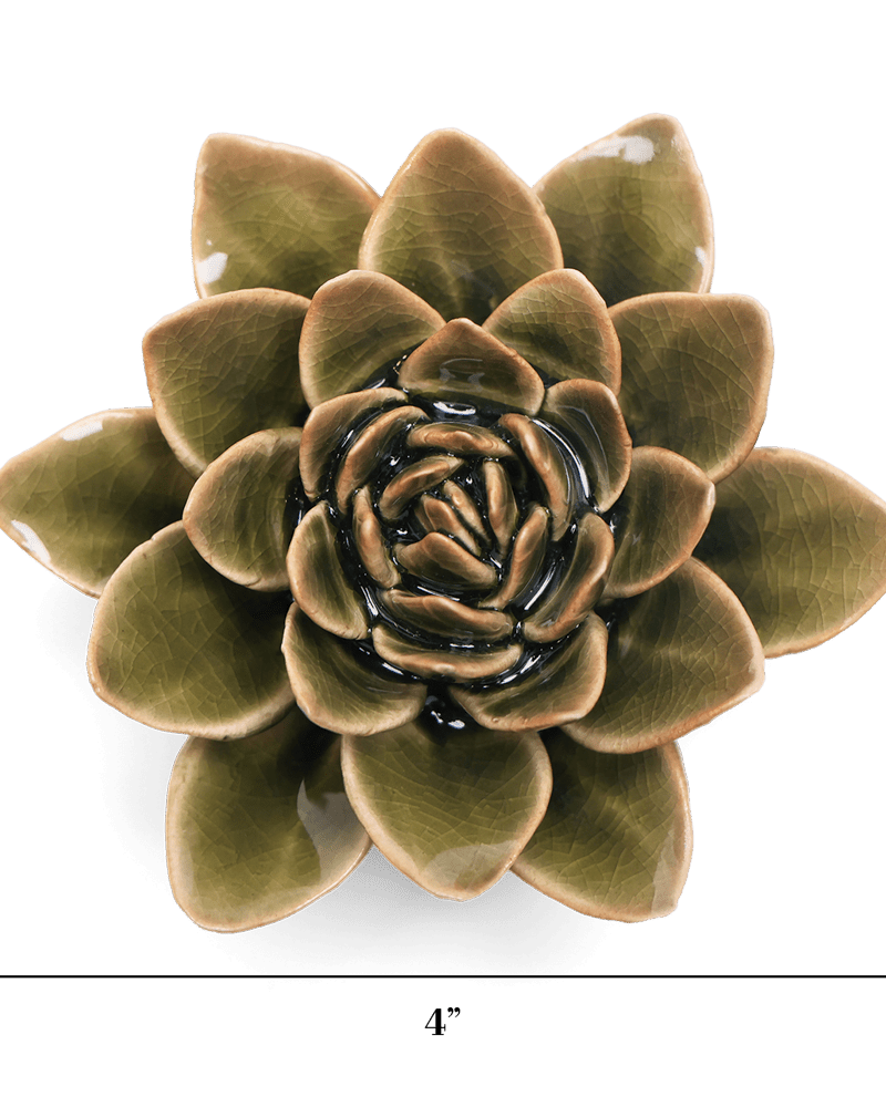 English Garden Ceramic Flower Dark Green Echiveria - Chive UK