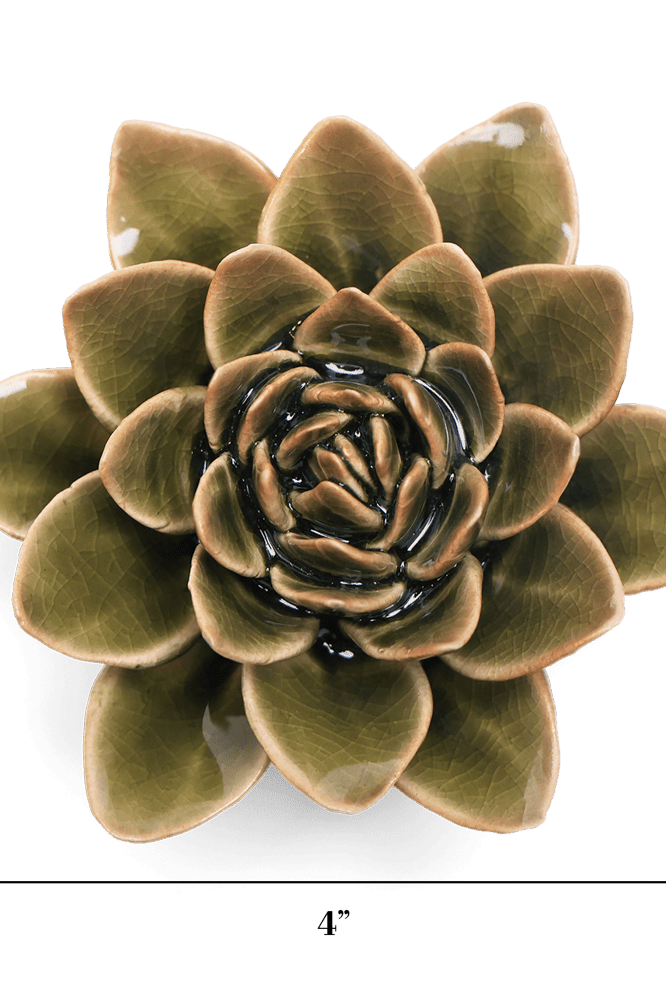 English Garden Ceramic Flower Dark Green Echiveria - Chive UK