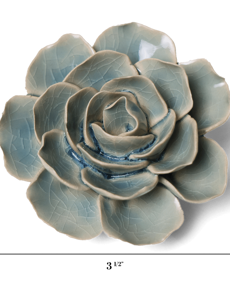 English Garden Ceramic Flower Teal Ranunculus - Chive UK