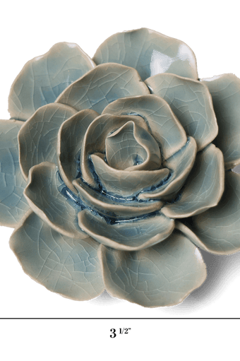 English Garden Ceramic Flower Teal Ranunculus - Chive UK
