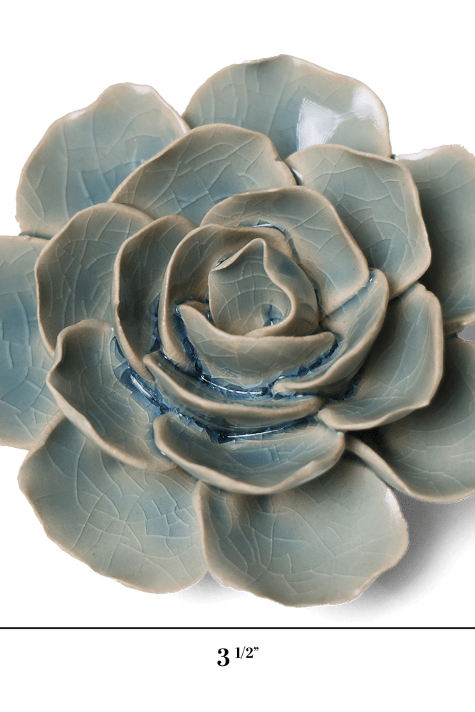English Garden Ceramic Flower Teal Ranunculus - Chive UK