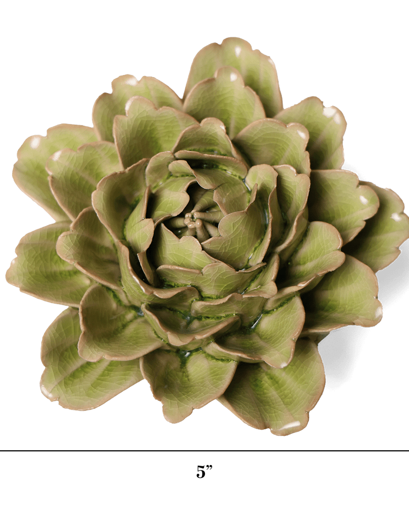 English Garden Ceramic Flower Green Tree Peony - Chive UK