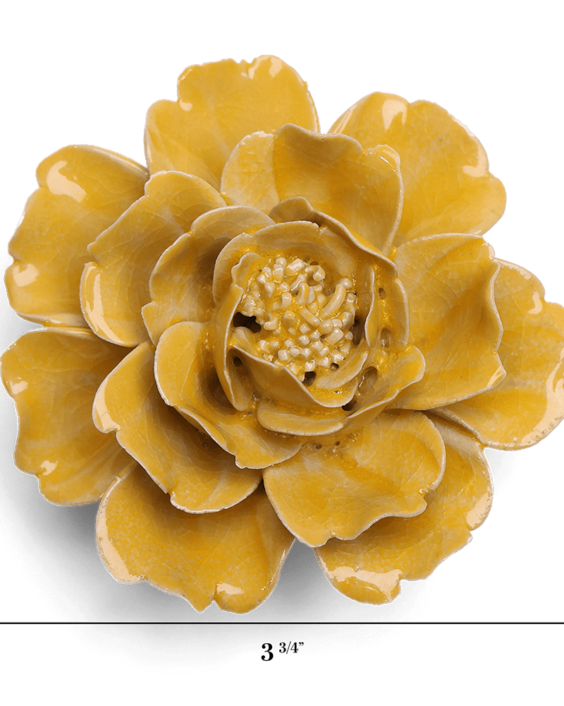 English Garden Ceramic Flower Yellow Rose - Chive UK