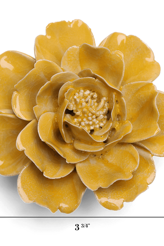 English Garden Ceramic Flower Yellow Rose - Chive UK