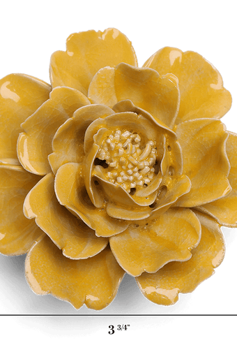 English Garden Ceramic Flower Yellow Rose - Chive UK