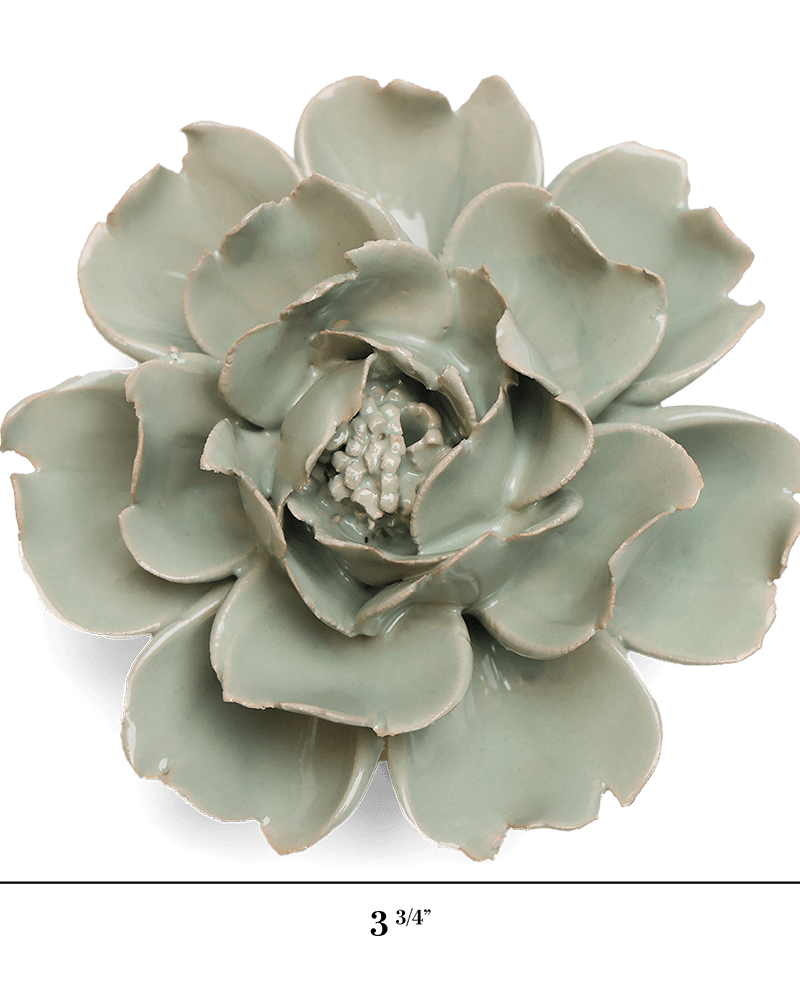 English Garden Ceramic Flower Green Rose - Chive UK