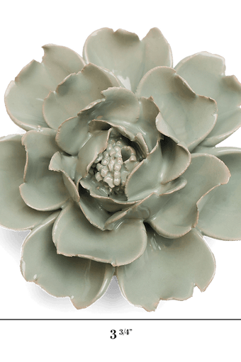 English Garden Ceramic Flower Green Rose - Chive UK
