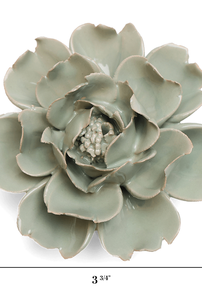 English Garden Ceramic Flower Green Rose - Chive UK