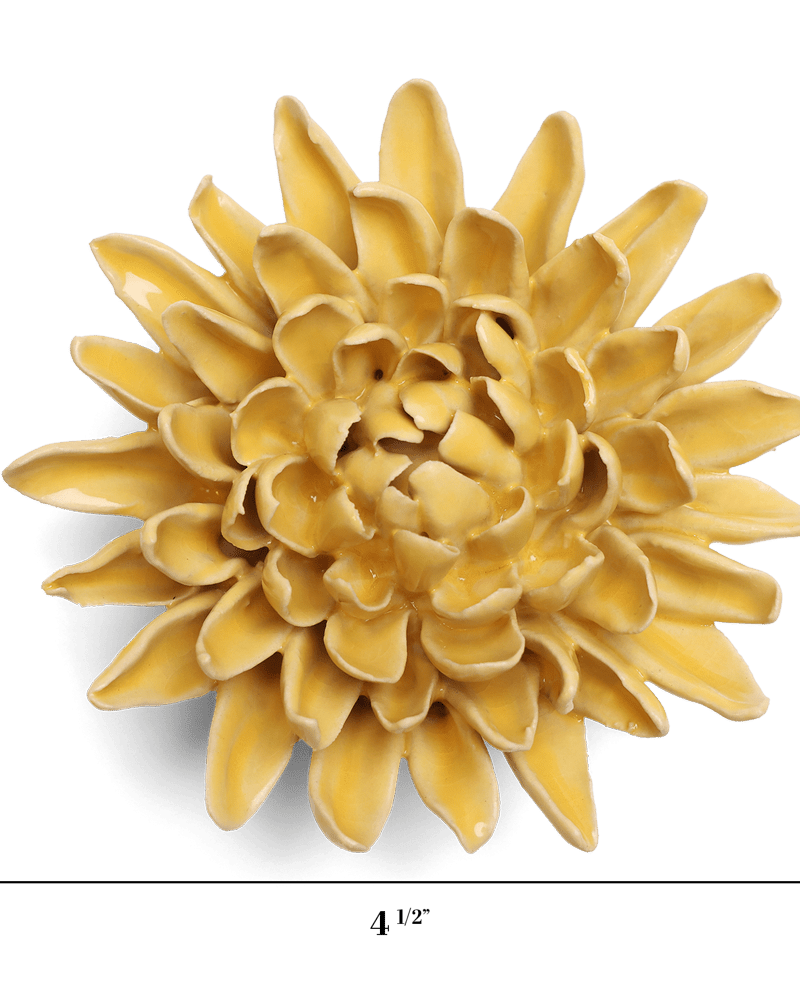 English Garden Ceramic Flower Yellow Chrysanthemum - Chive UK
