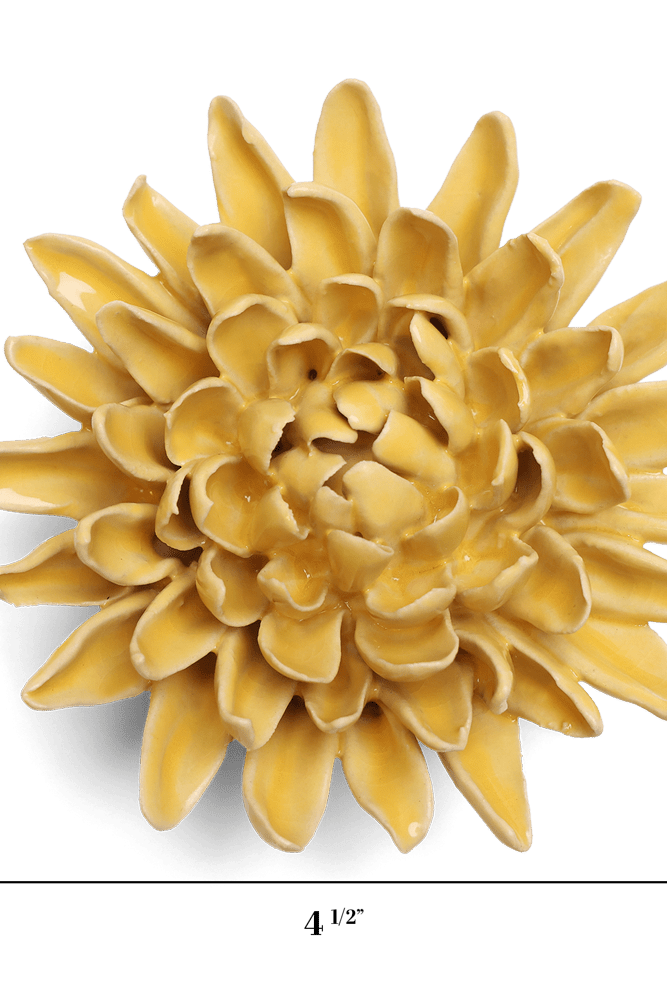 English Garden Ceramic Flower Yellow Chrysanthemum - Chive UK