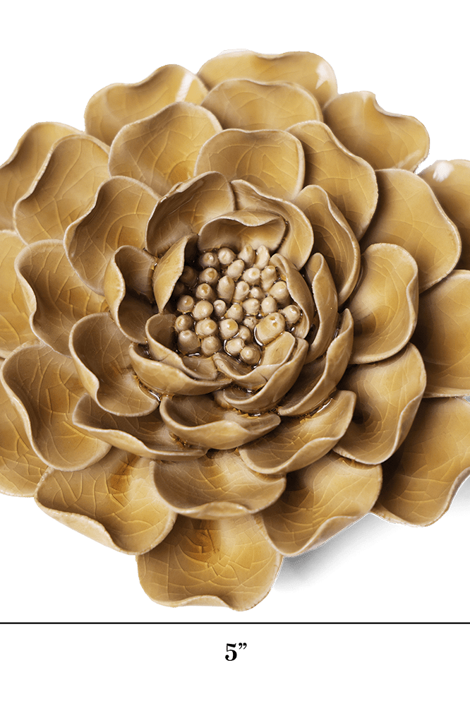 English Garden Ceramic Flower Caramel Charm Peony - Chive UK