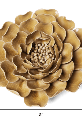 English Garden Ceramic Flower Caramel Charm Peony - Chive UK